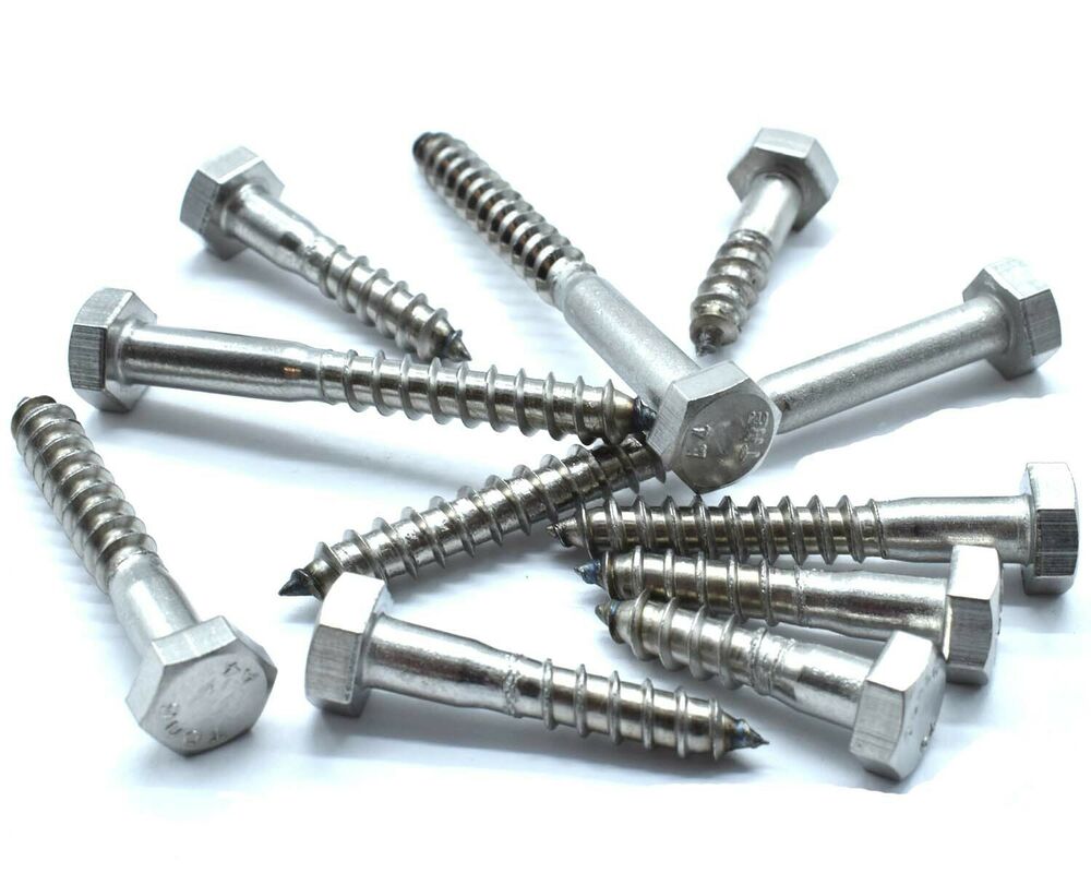 Hex Head Coach Screw:M7 x 65 - DIN571/4.8/ZP