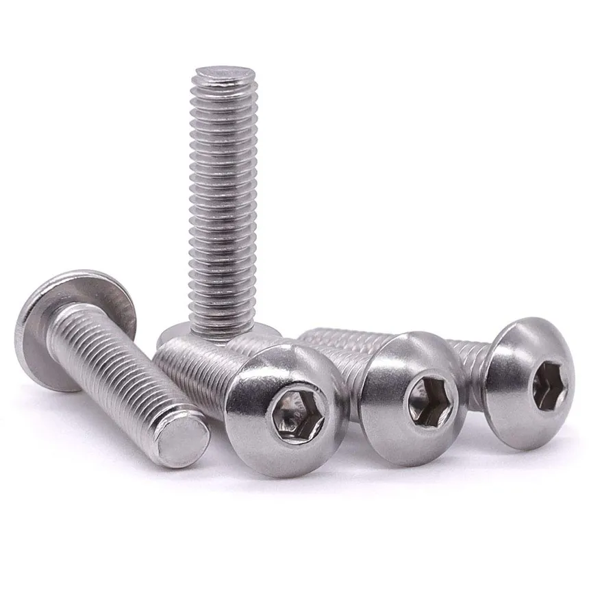 SS Allen Hex Socket Button Head Screw:M3 x 12 - ISO 7380/A2/Full Thread