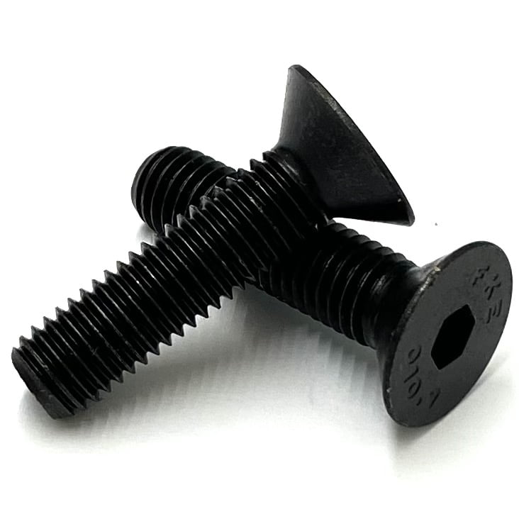 Slotted CSK Head Machine Screw:M3 x 20 - DIN 963/4.8/Black